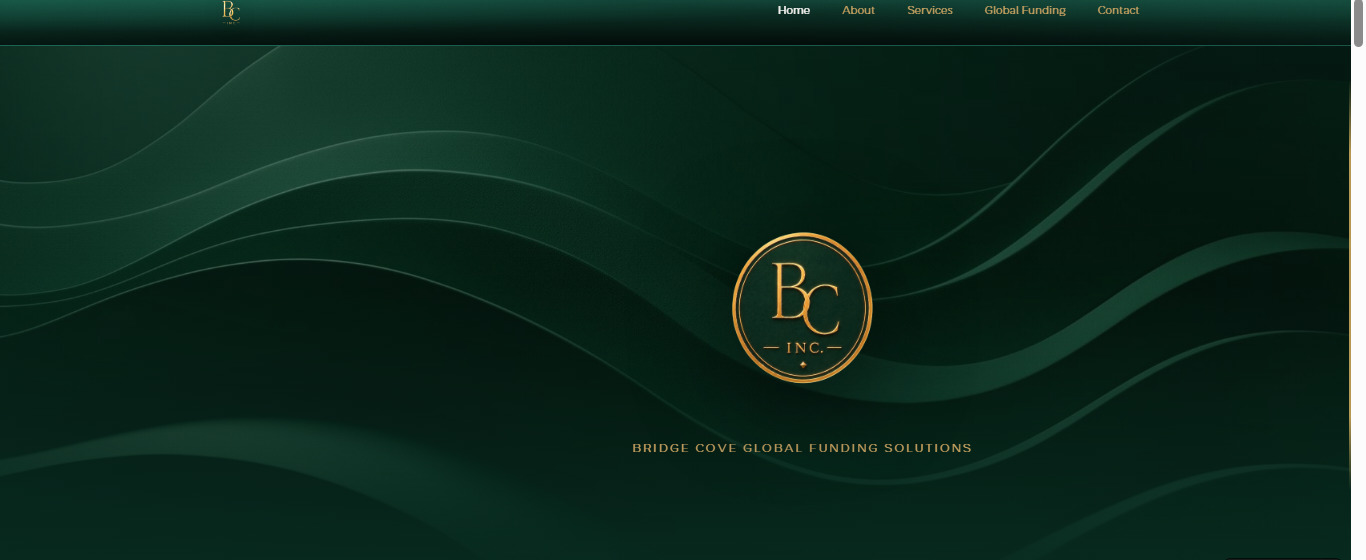 Bridge Cove homepage — New Face presentation