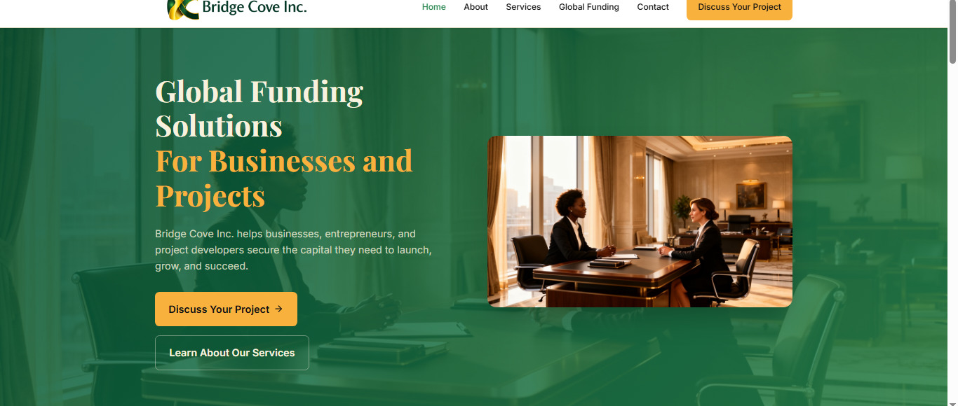 Bridge Cove homepage — Preface presentation